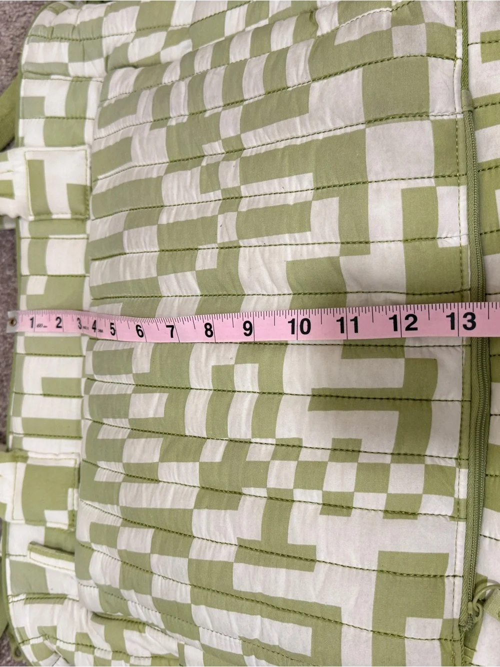 Béis x Elsa Hosk Reversible Cotton Canvas Tote Diaper Bag Play Date Checkered